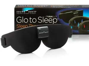 Advanced Glo to Sleep Eye Mask, Nighttime Adult Sleep Aid for Men & Women, Deep REM Sleep, Relaxation, Red & Blue lighting, patented Sleep Enhancement Technology helps you fall asleep quickly.