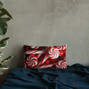 Christmas Candy Cane Premium Pillow