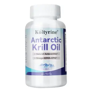 Koltyrine Antarctic Krill Oil – 1000mg with Omega-3 EPA & DHA, Phospholipids & Natural Astaxanthin | 120 Capsules, Pure Source, Enhanced Absorption tiktokshopspringglowup