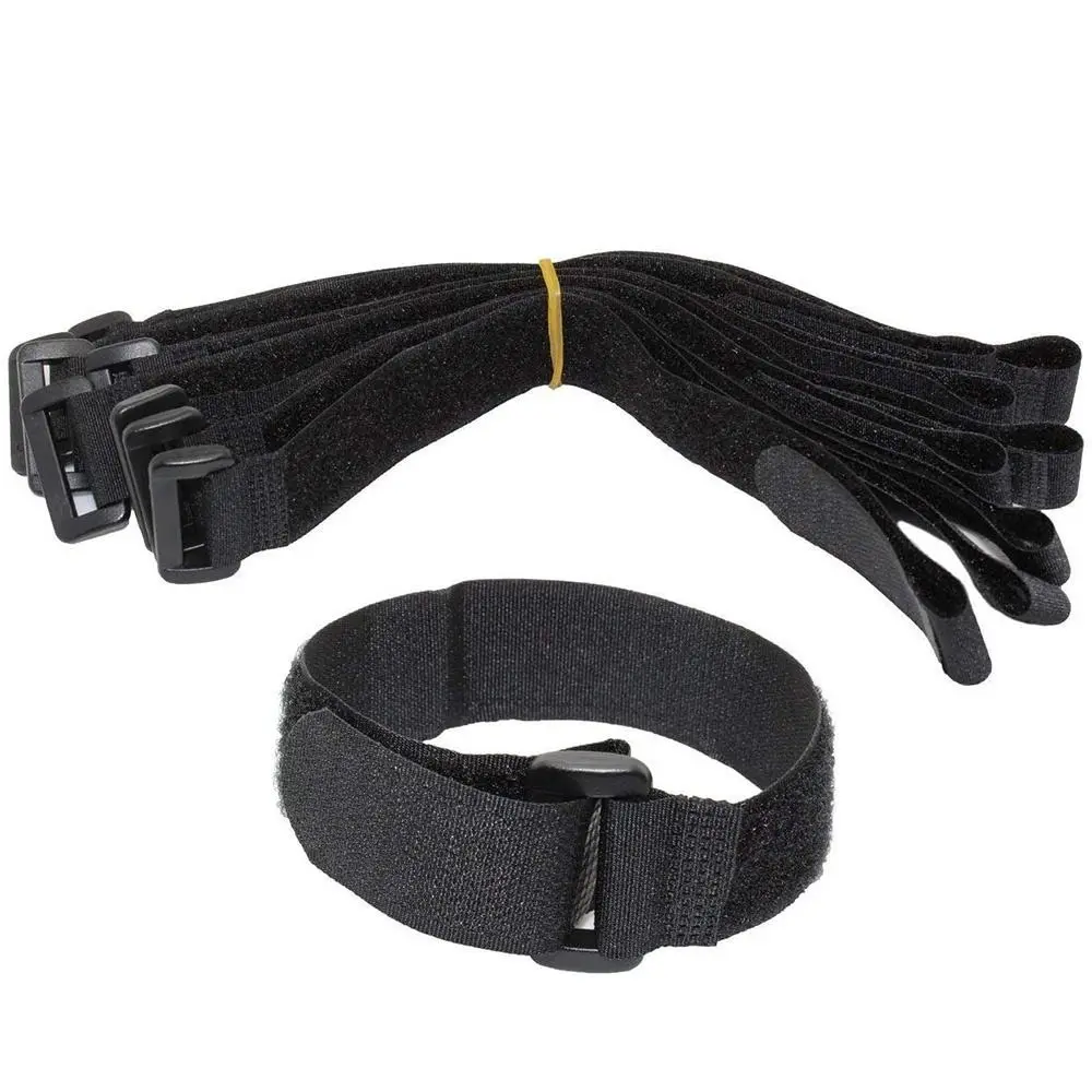 20Pcs Reusable Velcro Tie Straps Set, Durable Nylon Anti-Slip Wire Cable Management Strap, Adjustable Length Cord Organizer, Multi-Scene Data Line Storage Tool