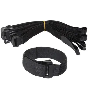 20Pcs Reusable Velcro Tie Straps Set, Durable Nylon Anti-Slip Wire Cable Management Strap, Adjustable Length Cord Organizer, Multi-Scene Data Line Storage Tool