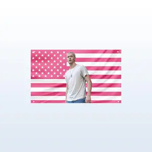 Coriolanus Snow Pink Flag, Young President Snow Wall Tapestry, Hunger Games Prequel Decor, BookTok Aesthetic, Hot Guy Pink USA Flag