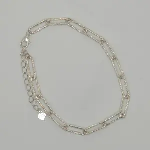 Hammered Silver Link Bracelet