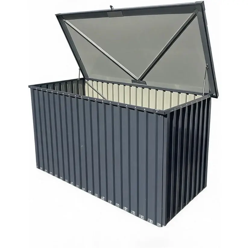 [NEW PRODUCT - FLASH SALE] Garvee Metal Outdoor Storage Box (115 Gal/180 Gal), Waterproof, UV-Resistant Deck Box with Lockable Lid for Patio Cushions, Garden Tools & Pool Supplies