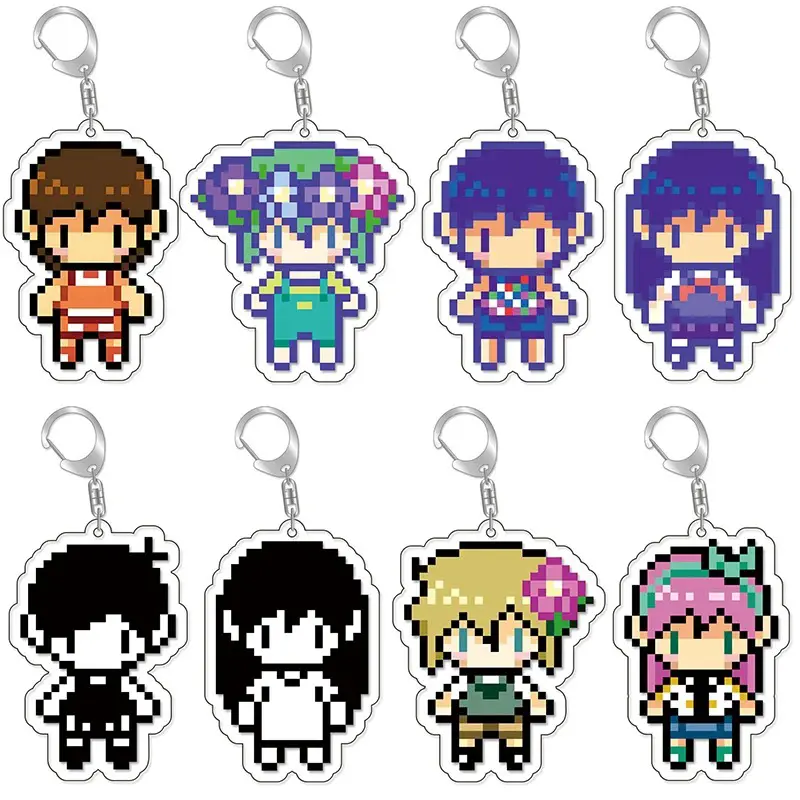 [10 Options] Omori Keychain Pixel - Kawaii Keyrings Birthday Gifts – Cute Acrylic Keychain Charms, Perfect Gift for Fans & Collectors