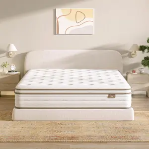 Queen Mattress, 10 Inch Hybrid Mattress in a Box for Pressure Relief & Motion Isolation, Queen Size Mattress Memory Foam & Individual Pocket Springs, Medium Firm
