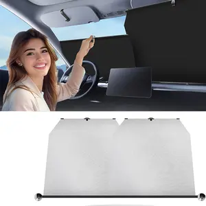 Adjustable Car Windshield Sun Shade with Reflector Sunshade for Ultimate Protection Fits Sedan SUV MPVs 42.1x31.5-57.9in Automotive Vehicle Window