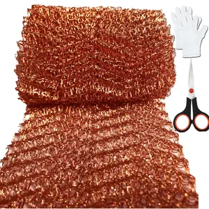 Copper Mesh Rodent Control Rodent Mesh Sturdy Pure Copper Stuff-fit Wire Mesh for Gap Blocker Fill Fabric 5" x "