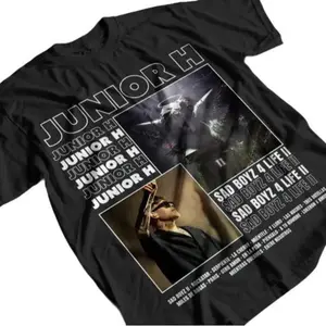 Junior H Shirt, Corridos Tumbados Shirt, Urban T-Shirt, Sad Boyz Tee Illustration, Junior H Merch, Junior H Fan Gift, Womenswear Top, Cotton Top JH02