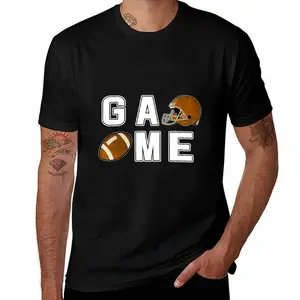 Classic "GAME" Football Typography Tee - Retro Stadium Game Day Graphic Shirt - Available in Black & White - Shipped from NY