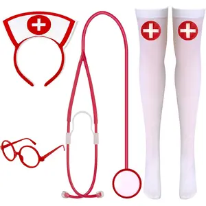 Halloween Nurse Headband Costume Accessories Women for Halloween Nurse Party