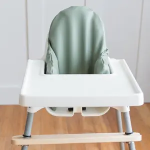 Sage Green Vegan Leather Cushion Cover for IKEA Antilop Highchair
