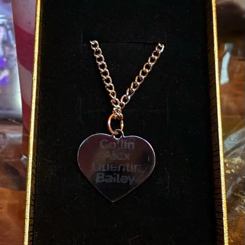 Custom Laser Engraved Heart Pendants