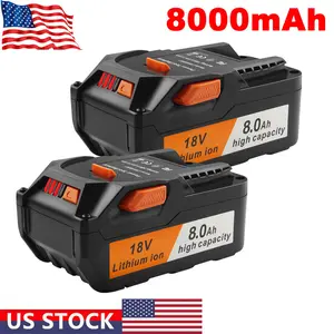 High quality 8.0Ah 18 Volt Lithium Battery For Ridgid R840087 R840085 Rigid 18V Tools