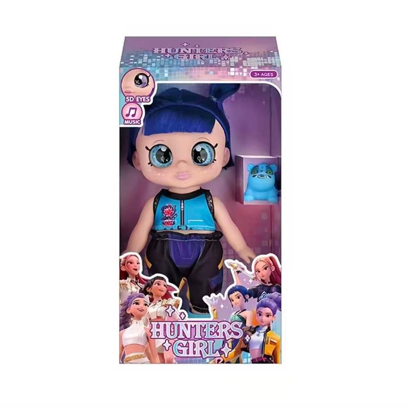 Kpop Devil Hunter Action Figure Doll 5D Eyes 10 Inch 5 Joints Movable Anime-Rumi, Mira and Zoey, Anime-Inspired Dolls, Merch Gift for Fans & Kids