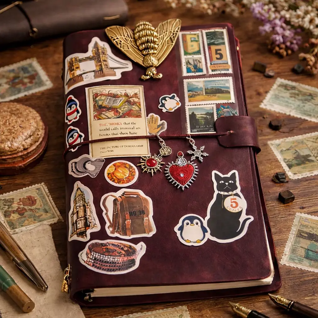 Vintage Journal Travel Notebook Retro Leather Standard Size Notepad