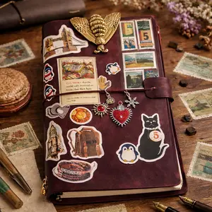 Vintage Journal Travel Notebook Retro Leather Standard Size Notepad