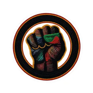Black Is Power Crochet Sticker | Kiss-Cut Vinyl, Colorful Yarn Design
