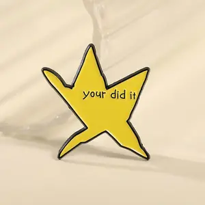 Star Shaped Brooch, Creative Star Design Brooch, Fashion Accessories for Women & Men, Cute Enamel Pin Suitable for Backpacks, Jeans, Scarves, Hats Decoration, Jewelry
