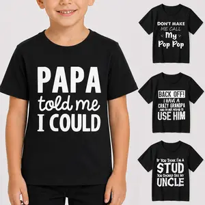 Funny Kids T-Shirt for Boys Girls, Short Sleeve Graphic Tee Ages 2-10, Cute Family Saying Printed Shirt, Summer Toddler Outfit, Birthday Gift Photo Prop
