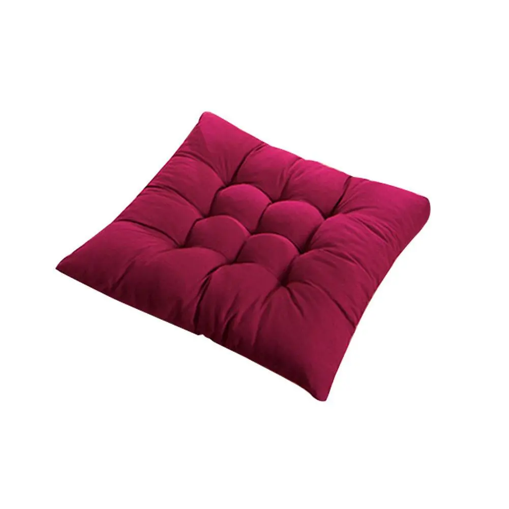 35cm Chair Cushion Solid Color Anti Skid Breathable Bright Color Seat Pillow Dining Chair Cushion Creative Sofa Fabric Cushion
