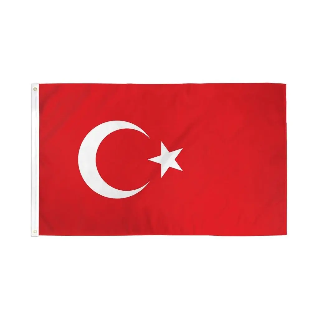 3x5ft Polyester Turkey Flag Banner, Bold Print, Dye Sublimation Decoration Banner for Home Patriotic Decoration Flags, Festive Supplies, Decoration Banners