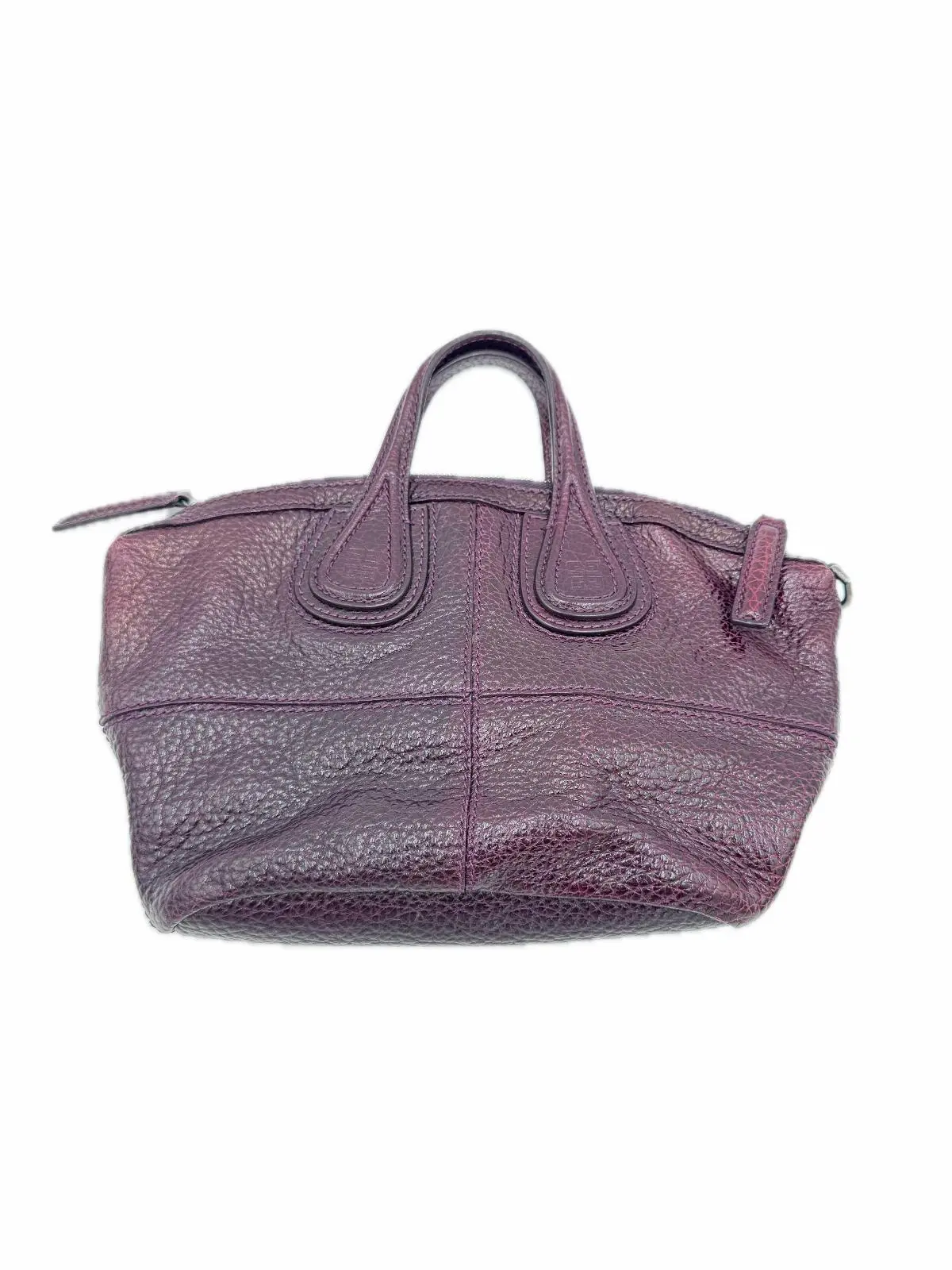 Pre-owned GIVENCHY Calfskin Leather Messenger Bags Nightingale Calf Purple Handbag 47 2600040240695