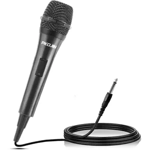 Dynamic Karaoke Microphone for Singing, Vocal Wired Microphone for Karaoke, Handheld Mic with 10 Ft Cable, Mics for Speaker with ON/Off Switch