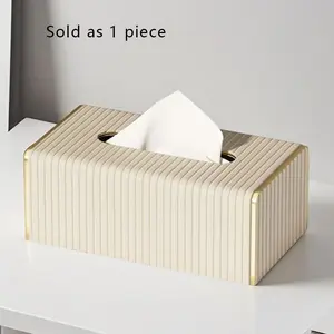 Tissue Box, 1 Count Modern Tissue Holder, Tissue Storage Box, Organizer for Living Room, Dining Room, Bedroom, Vanity, Coffee Table