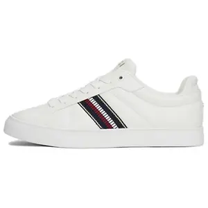 Tommy Hilfiger Leather Low-Top Casual Sneakers for Women in White Trending Shoes, House White Official Shoes to Get / Maison Mihara