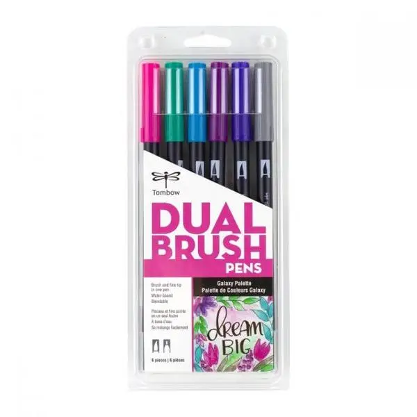 Galaxy Colors 6-Pack - Dual Brush Pens
