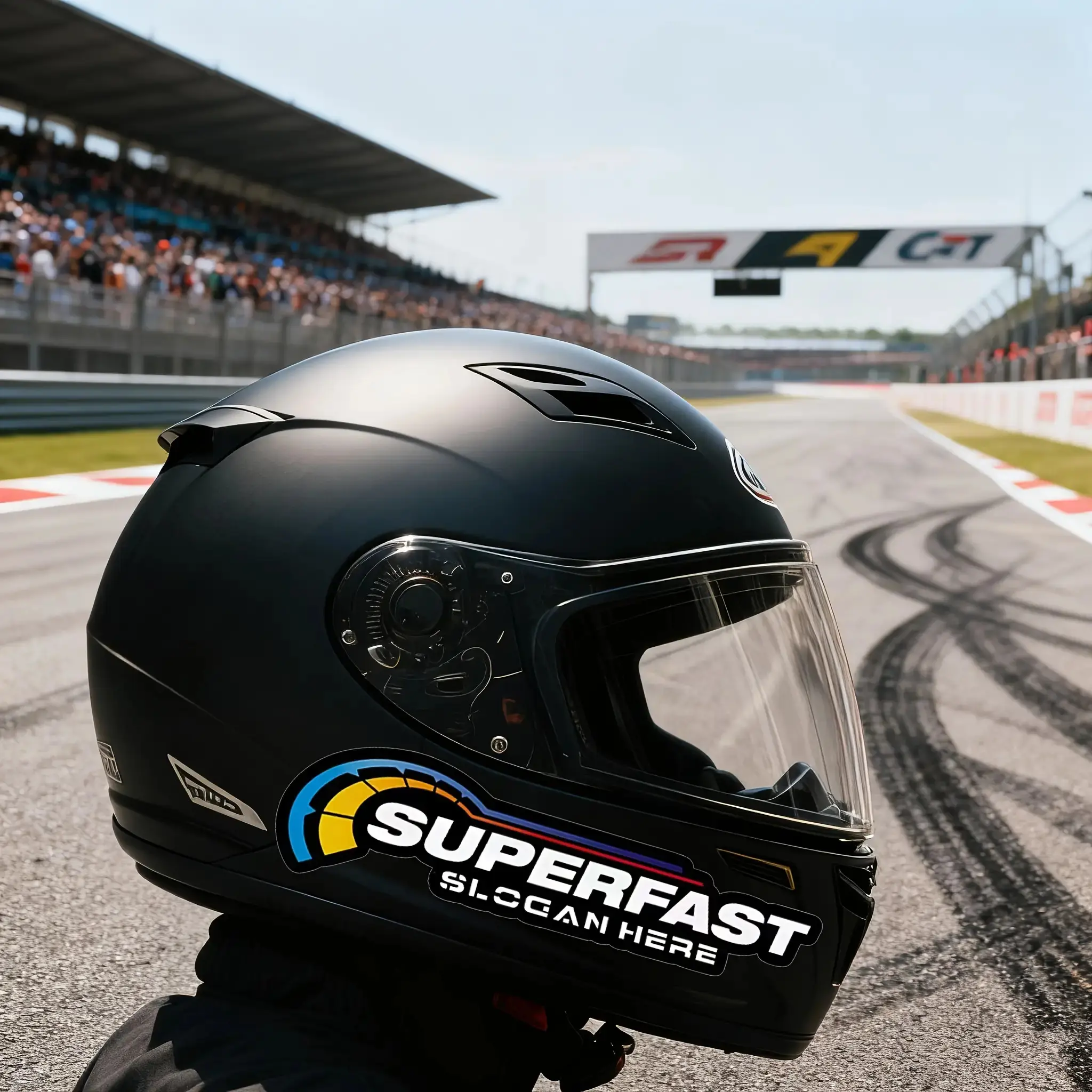 1SET Waterproof & Wear-Resistant SUPERFAST Helmet Sticker, Suitable for Motorcycle Helmet, Bicycle Helmet, Off-Road Gear, Toolbox, High-Recognition Logo Decal, Add Personality and Safety to Your Outdoor Gear