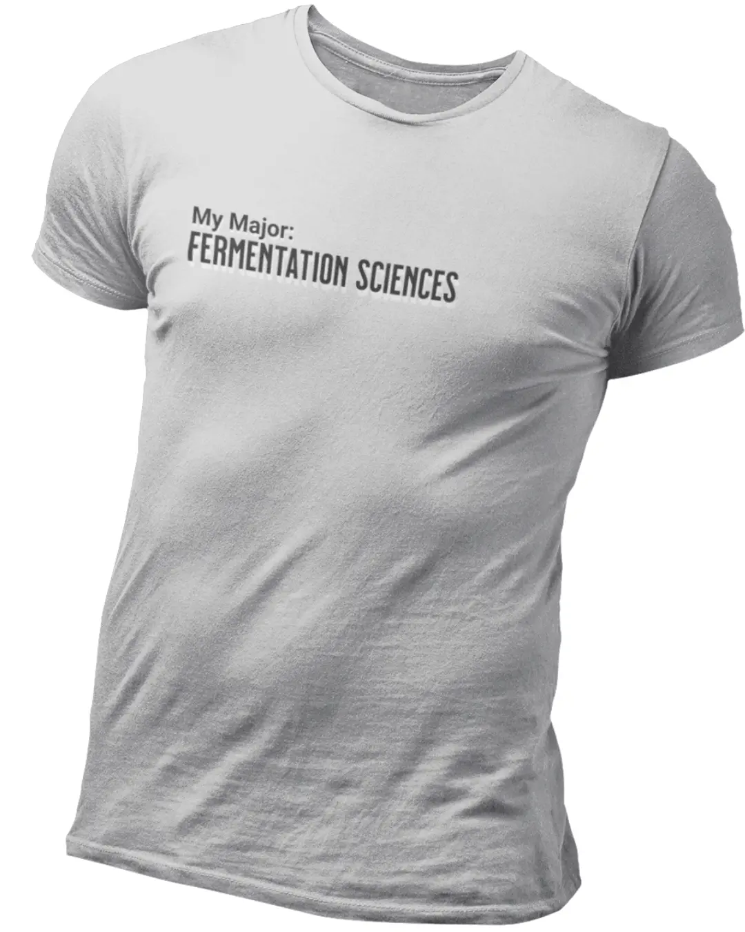 My Major: Fermentation Sciences Gildan 64000 Soft Style T-Shirt Cotton Unisex Pre-Shrunk with Tear-Away Label and No Side Seams