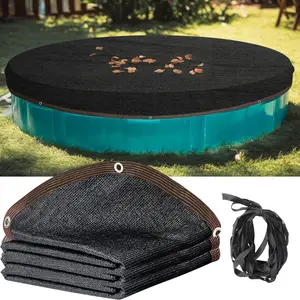 Pool Leaf Net Cover 24 ft Round, Fine Mesh Leaf Net for Above Ground Pool, Winter Pool Cover 24 ft Round Above Ground, Cover Size: 27- Dia (Includes 3- Overlap)