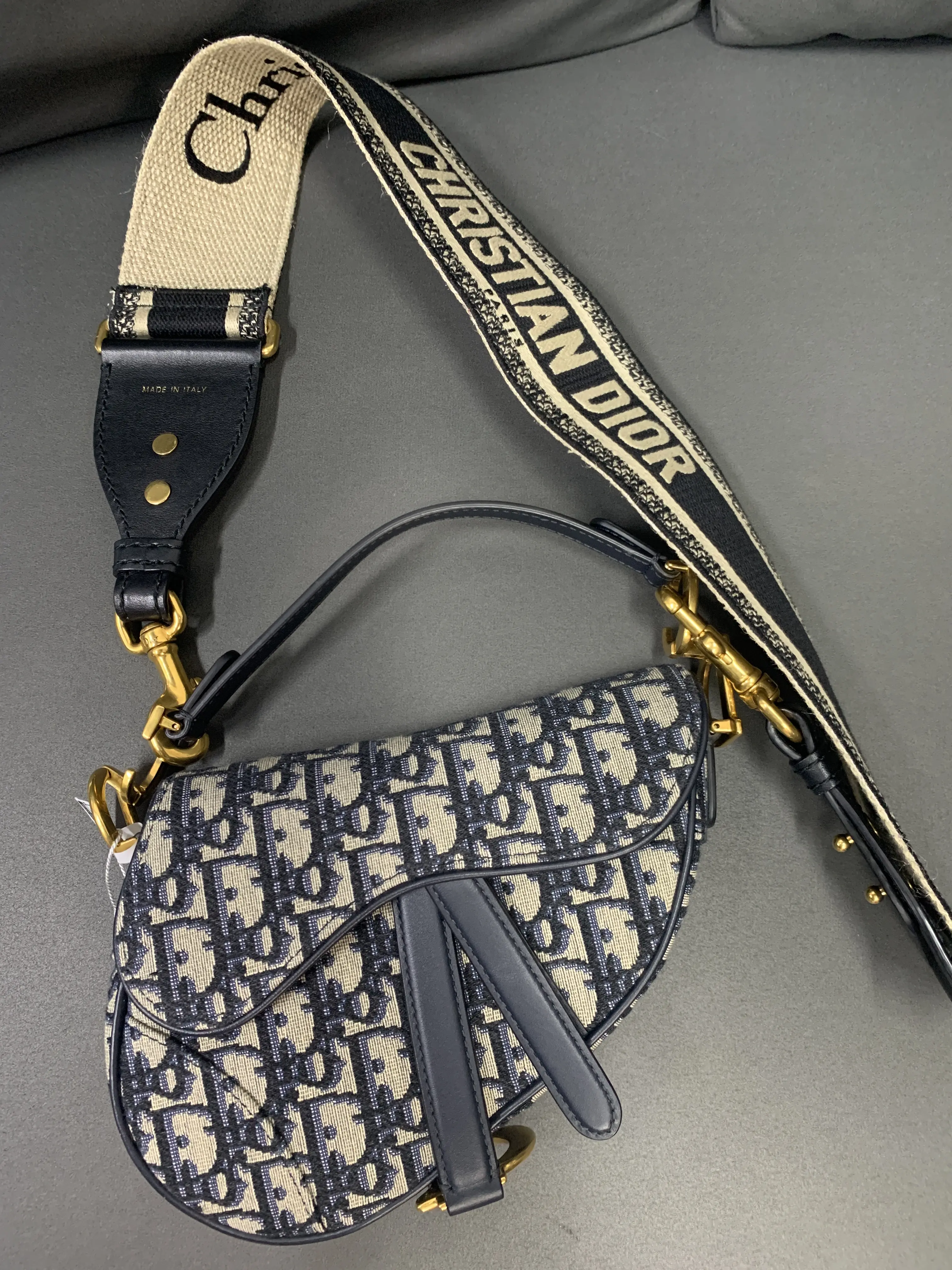 Pre-owned Dior canvas Crossbody Bags Lady Saddle Bag mini 【BF 12Z】xp02660