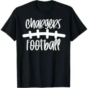 Football School Spirit Team Mascot Game Night TShirt for Chargers Fans