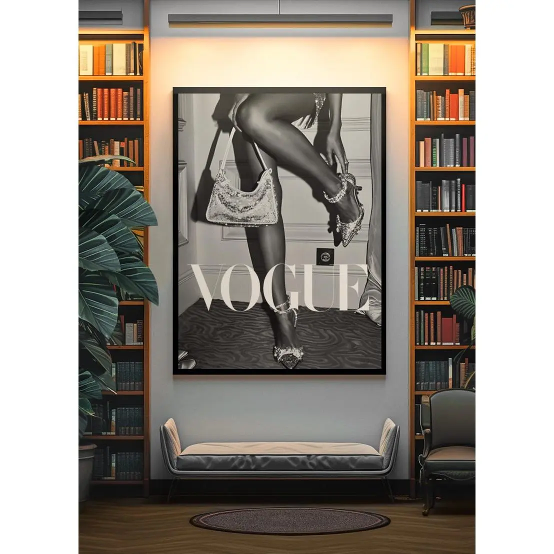 Vintage VOGUE Heels Fashion Poster  Minimalistic Girly Aesthetics Poster  Modern Editorial Room Decor  Bedroom Art