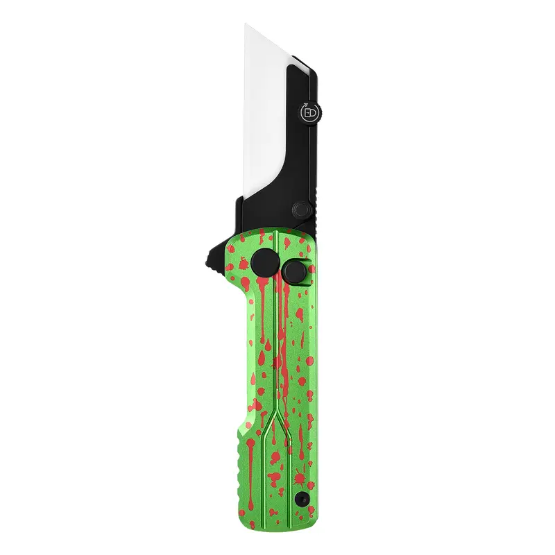 OKNIFE U1 Ultra Folding Utility Pocket Knife - Well-Designed Blades, Lightweight Aluminum Alloy Handle, Button Lock, Clip, Folding Multitool, Cool Gifts for Guys, Men's Stuff, Portable Tools and Gadgets