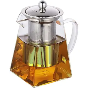 Ultra 8.5oz(One Cup) Clear Heat Resistant Glass Teapot Infuser with 250 ml Glass Filter (250ml)