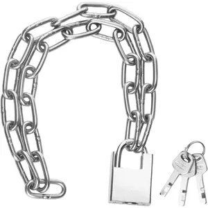 1 pcs Bike Chain Lock, Security Chain Lock, Premium Case-Hardened Safety Chain Bicycle Chain Lock for Bike Motorcycle Generator Gate Outdoor Furniture, Cannot Be Cut with Bolt Cutters & Hand Tool