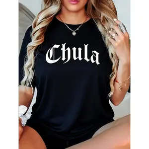 Cotton Unisex Graphic T-Shirt Chula Chicana Mexican American Hispanic Latina Culture T-Shirt Vintage Casual Shirt women's graphic tees