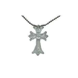Silicone 30" Necklace "Clear" CHRM0468