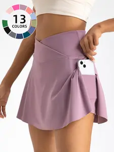 Women's Sporty Skirt Pants, Sports Skort, Ideal for Tennis & Yoga, Lightweight Breathable Fabric, Perfect for Fitness & Outdoor Activities