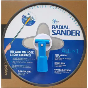 9 Inch Radial Hand Sander, 9" Hook and loop Hand Drywall Sander for Wall Cleaning and Polishing