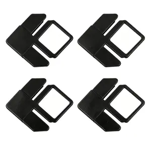20 Pack 5/16 Inch Black Plastic Window Screen Corner Connectors Outside Frame with Pull Tab, Replacement Screen Frame Corners