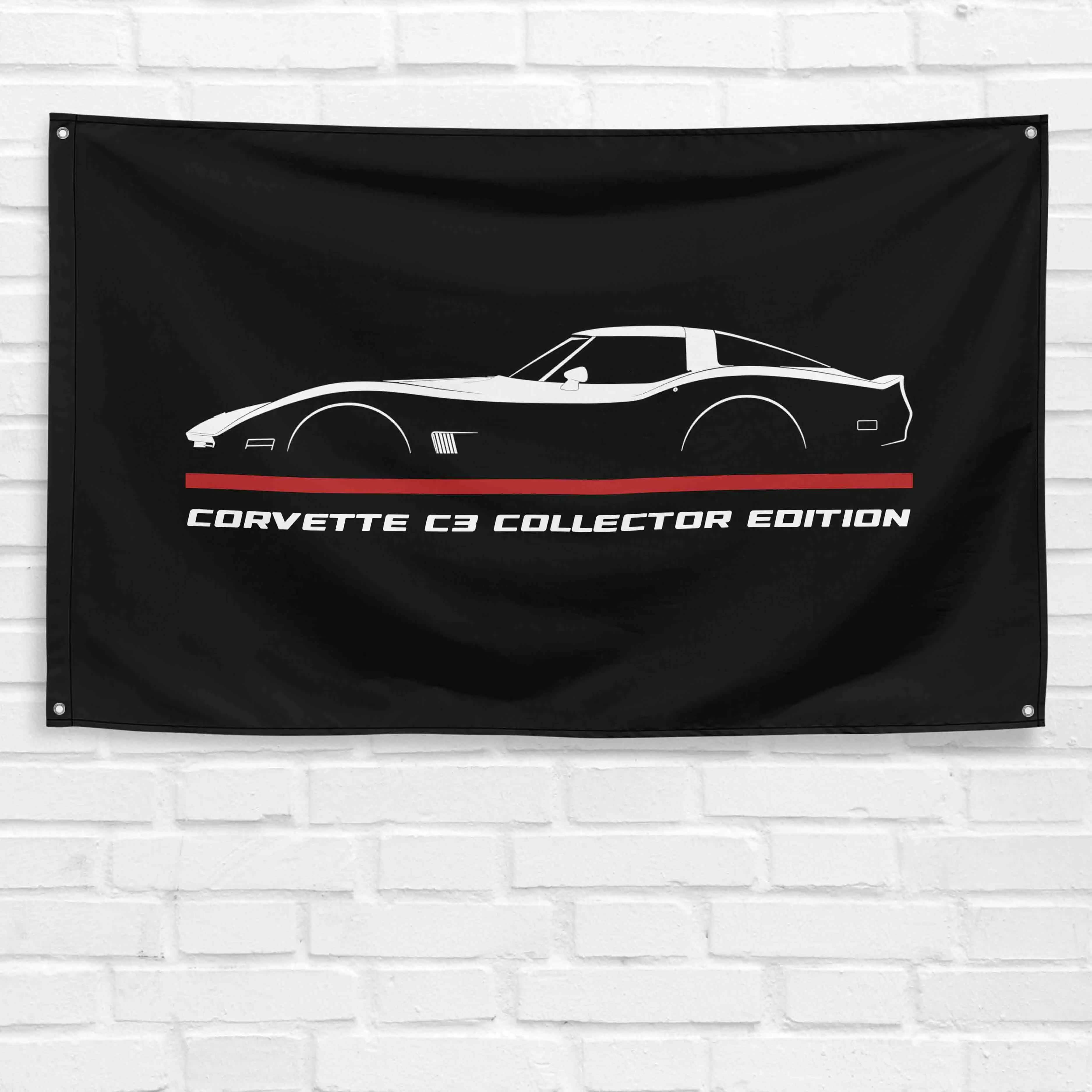 Corvette C3 Collector Edition 1982 3x5 ft Flag, Lightweight Hanging Banner for Garage Wall Decoration, Room Decorations