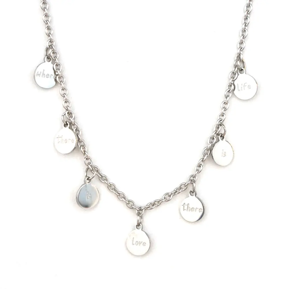LOVE LIFE CIRCLE CHAIN NECKLACE