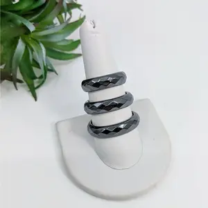 Hematite Silver Ring / Mini Sphere Stand #SK1111