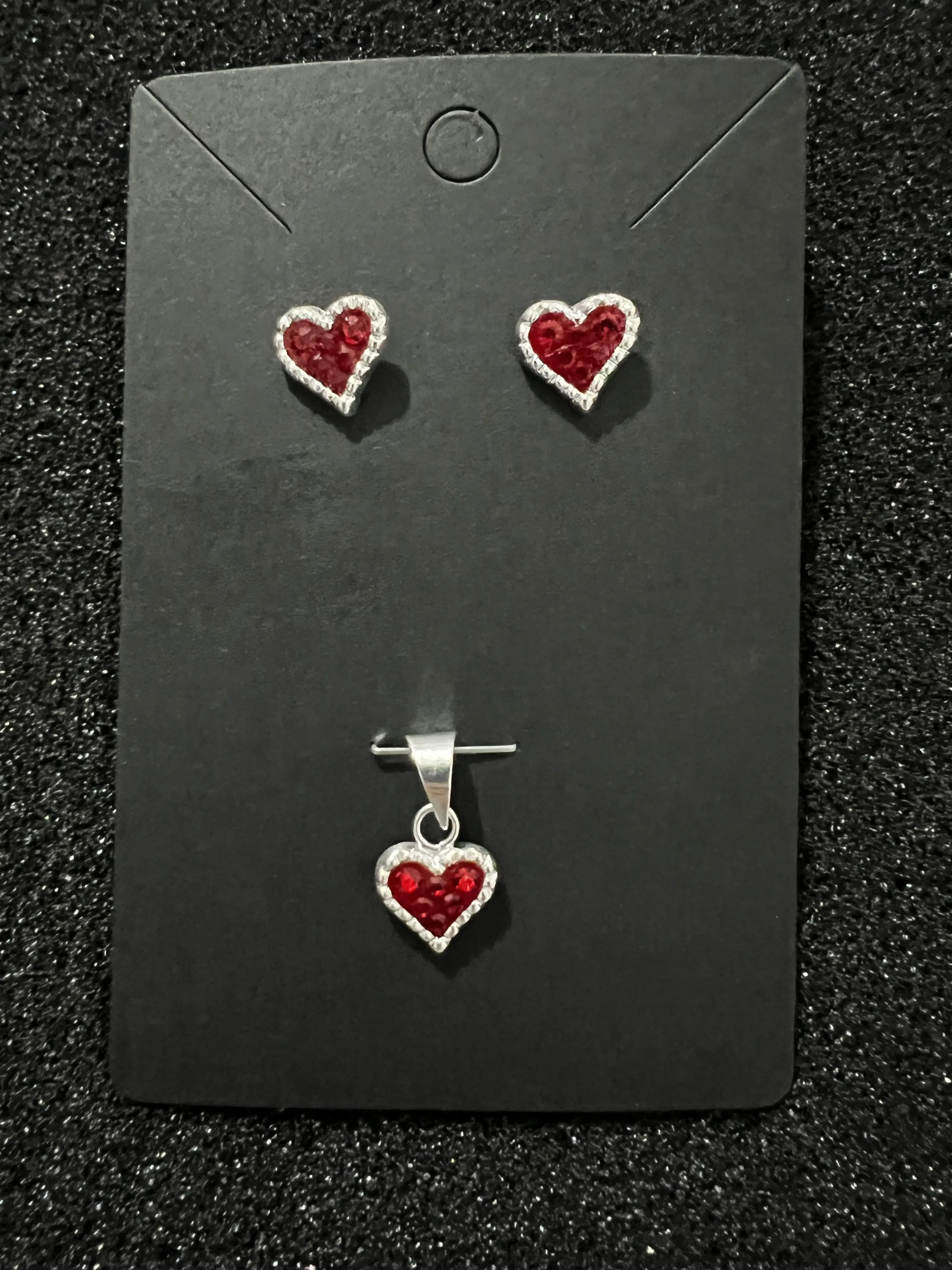 925 Silver Colored Heart Sets crafted By Skilled Artisans in Mexico