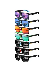 7pcs Trendy vintage square Lightweight Durable sunglasses for men and women, available in multiple colors, feature UV400 protection and classic color-blocked frames with spring hinges. Ideal for various occasions, they enhance overall appearance.